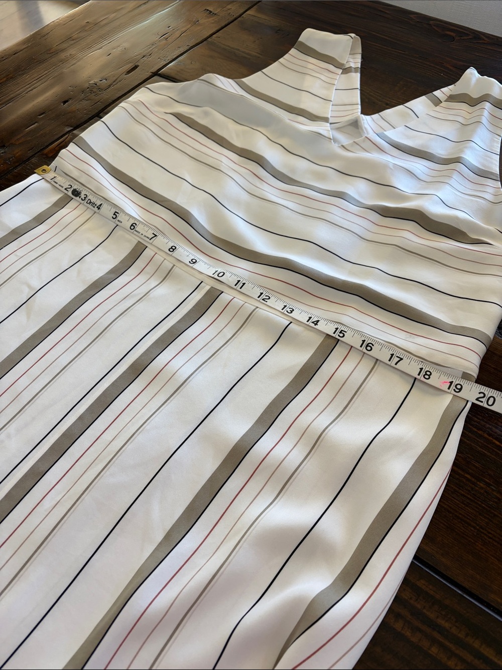 Nordstrom Collection Silk Striped sharkbite hem size 14 - Picture 9 of 10